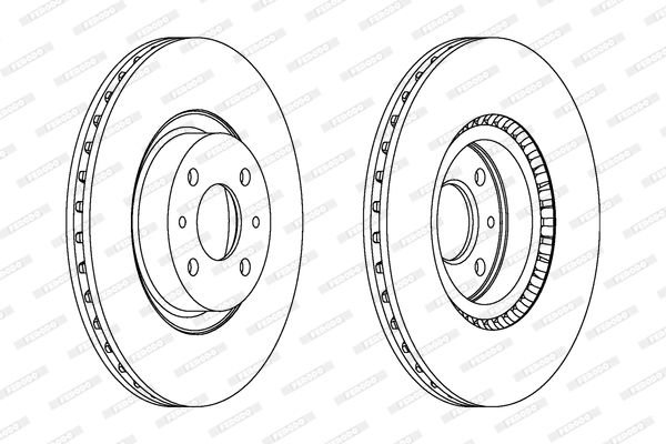 Alfa Romeo 155 1992-1997 Arası 2.0 16V Turbo Q4, 2.5 V6, 2.5 TD Ferodo Marka Ön Fren Diski