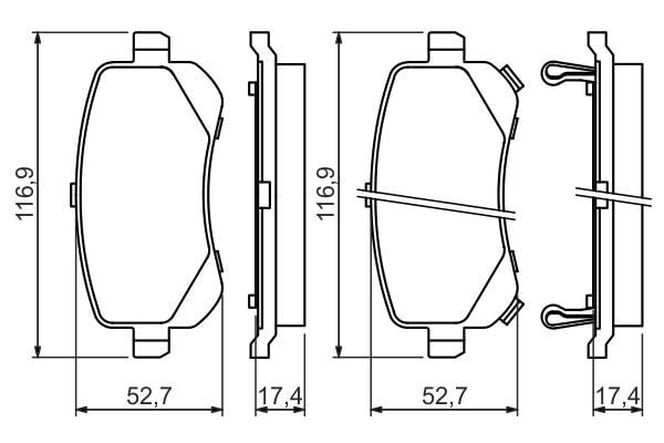 Fiat Freemont 2011-2015 Arası 2.0 JTD 4x4, 2.0 JTD, 3.6 4x4 Bosch Marka Arka Balata