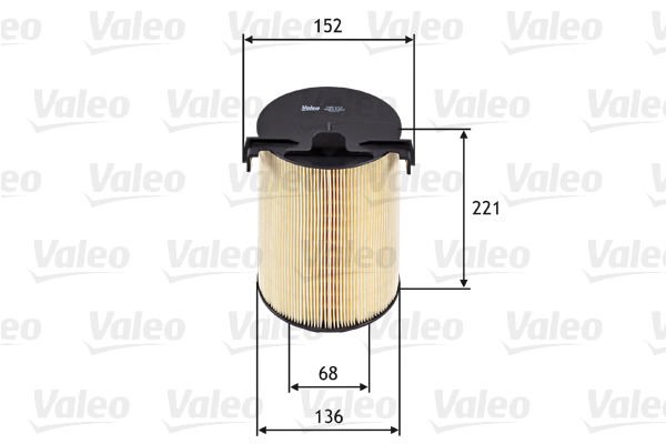 Volkswagen Golf 2004-2016 Arası 1.6 BiFuel, 1.6 MultiFuel, 1.2 TSI Valeo Marka Hava Filtresi
