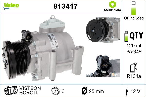 Ford Fiesta 2008-2012 Arası 1.4 LPG Valeo Marka Klima Kompresörü