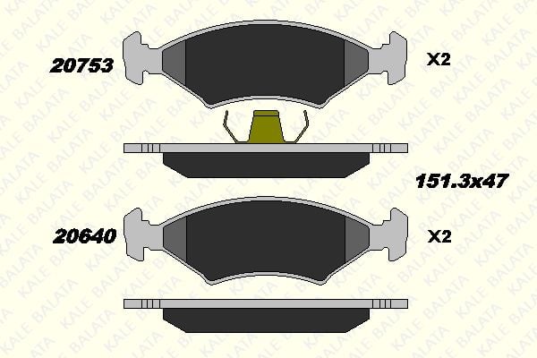 Ford Escort 1980-1994 Arası 1.6 XR3i, 1.6 D, 1.6 i, 1.1, 1.4, 1.3, 1.8 D Kale Marka Ön Balata