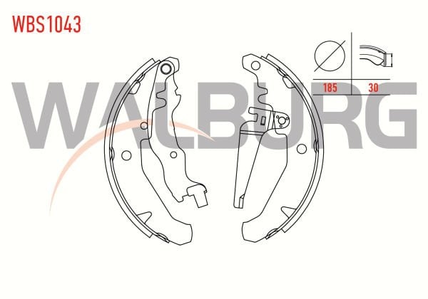 Siena 1.2 8V Arka Kampana Balata Walburg WBS1043