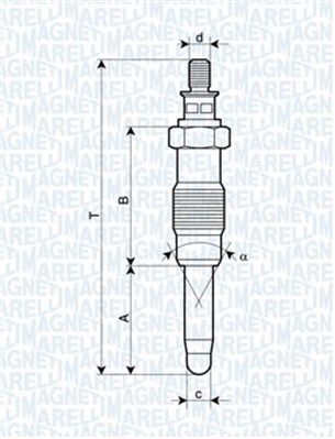 Alfa Romeo 164 1987-1998 Arası 2.5 TD Magneti Marelli Marka Kızdırma Bujisi