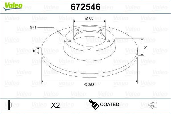 Volkswagen Golf 2004-2014 Arası 2.0 R 4motion Valeo Marka Arka Fren Diski