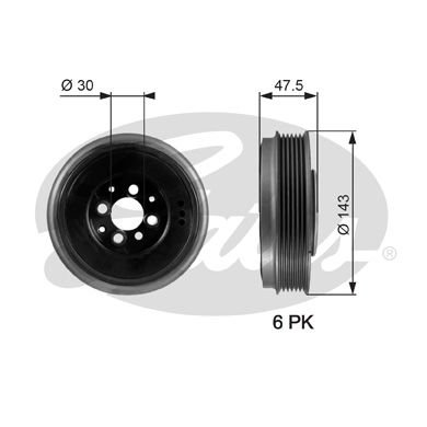 Seat Inca 1995-2003 Arası 1.9 D Gates Marka Krank Kasnağı