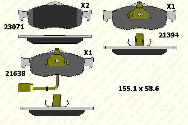 Ford Scorpio 1985-1998 Arası 2.0 i, 2.9 i 4x4, 2.9 i, 2.5 TD, 2.4 i Kale Marka Ön Balata