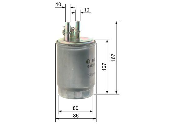 Ford Fiesta 1995-2006 Arası 1.8 DI, TD 1.8 Bosch Marka Mazot Yakıt Filtresi