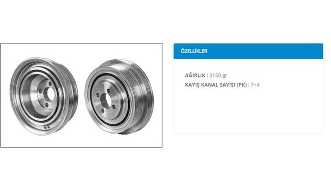 Krank Kasnağı Ducato 2.3jtd Kmetal KMT-17-1055