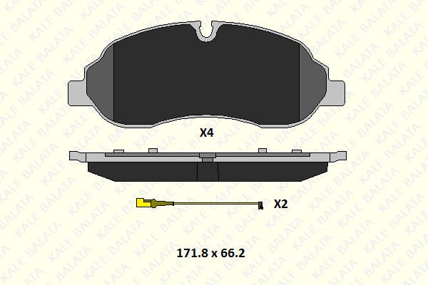 Ford Transit 2013-2017 Arası 2.2 TDCi RWD, 2.2 TDCi, 2.2 TDCi 4x4 Kale Marka Ön Balata