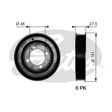 Opel Corsa 2000-2012 Arası 1.7 DTI, 1.7 DI 16V, 1.7 DTI 16V Gates Marka Krank Kasnağı