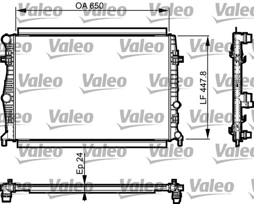 Skoda Octavia 2012-2016 Arası 1.2 TSI Valeo Marka Su Radyatörü