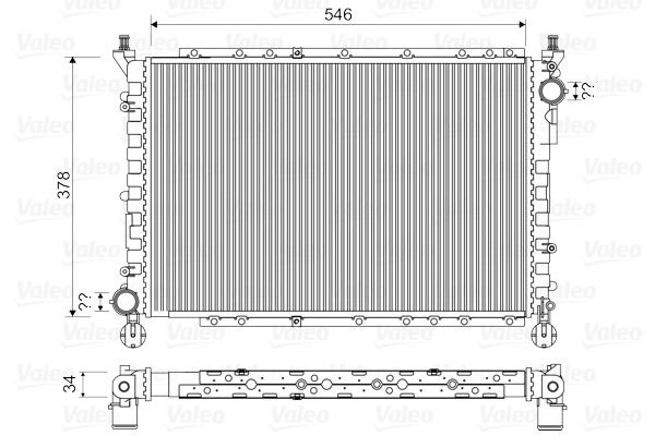 Alfa Romeo 146 1994-2001 Arası 1.6 i.e., 1.4 i.e. Valeo Marka Su Radyatörü