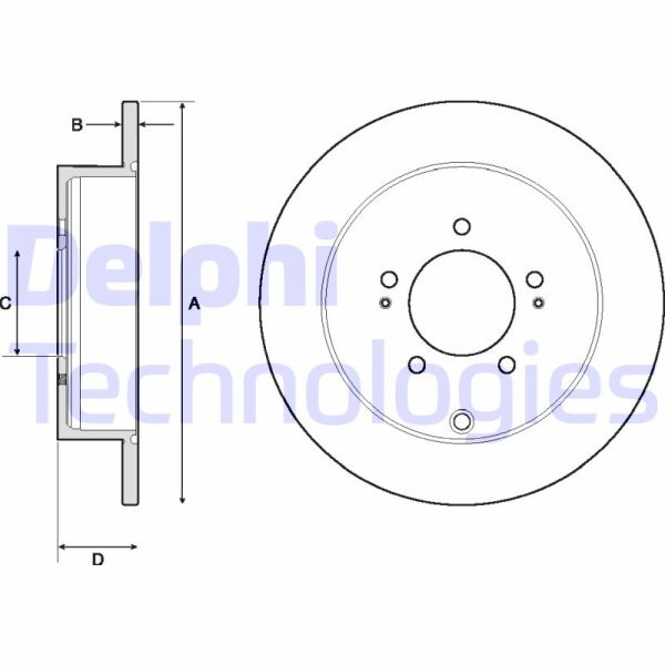Citroen C-Crosser 2007-2011 Arası 2.2 HDi, 2.4 16V Delphi Marka Arka Fren Diski