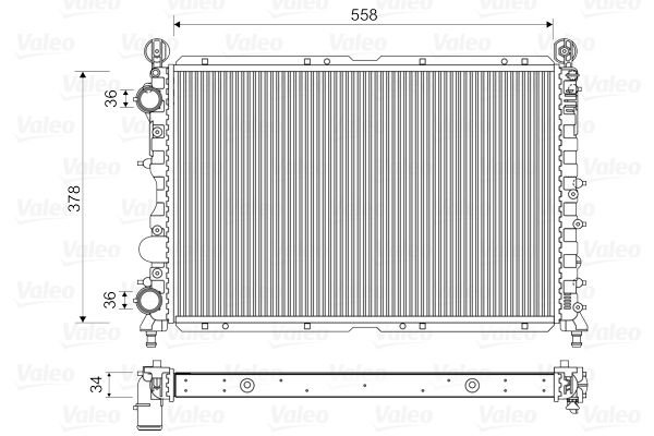 Alfa Romeo 146 1994-2001 Arası 1.9 TD, 1.8 i.e. 16V T.S., 1.4 i.e. 16V T.S., 1.6 i.e. 16V T.S. Valeo Marka Su Radyatörü