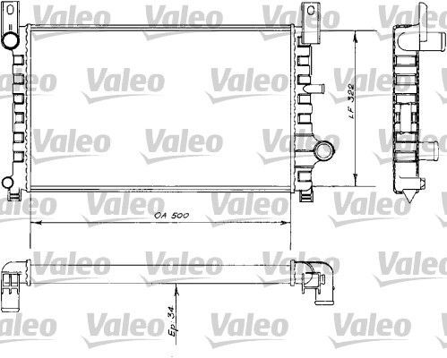 Ford Escort 1990-1994 Arası 1.8 D Valeo Marka Su Radyatörü