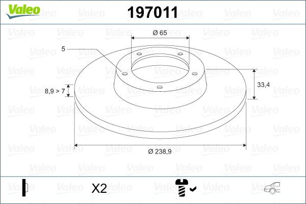 Volkswagen Bora 1998-2013 Arası 1.8 4motion Valeo Marka Arka Fren Diski