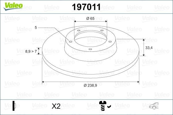 Volkswagen Golf 1997-2008 Arası 1.9 TDI 4motion Valeo Marka Arka Fren Diski