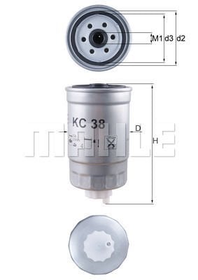 Ford Fiesta 1983-1989 Arası 1.6 D Mahle Marka Mazot Yakıt Filtresi