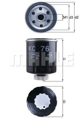 Renault 19 1988-2003 Arası 1.9 D, 1.9 dT Mahle Marka Yakıt Filtresi