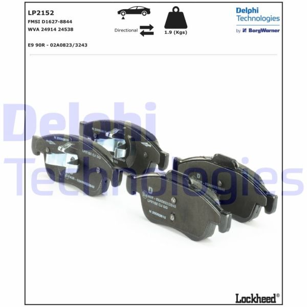 Renault Megane 2008-2014 Arası 1.5 dCi Delphi Marka Ön Balata