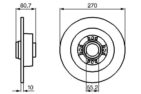 Renault Megane 2003-2012 Arası 1.4 Bosch Marka Arka Fren Diski
