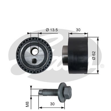 Fiat Ulysse 2002-2011 Arası 2.2 JTD Gates Marka Vantilatör Kayış Gergi Rulmanı