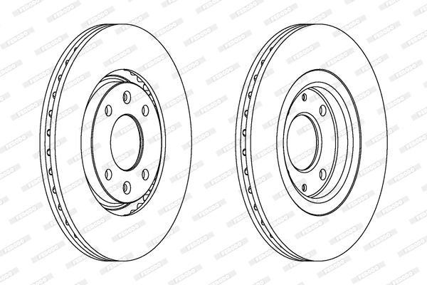 Citroen Xantia 1993-2003 Arası 2.0 i 16V, 1.9 Turbo D, 2.0 i, 1.8 i Ferodo Marka Ön Hava Soğutmalı Fren Diski