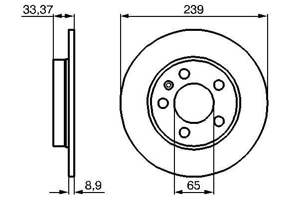 Audi A3 1996-2006 Arası 1.8 T quattro Bosch Marka Arka Fren Diski