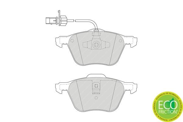 Seat Alhambra 1996-2010 Arası 1.8 T 20V Ferodo Marka Ön Balata Fişli