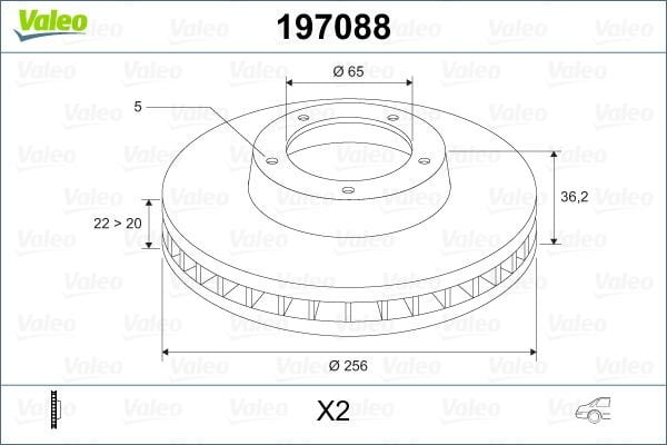 Volkswagen Golf 1997-2008 Arası 1.9 TDI 4motion Valeo Marka Ön Fren Diski
