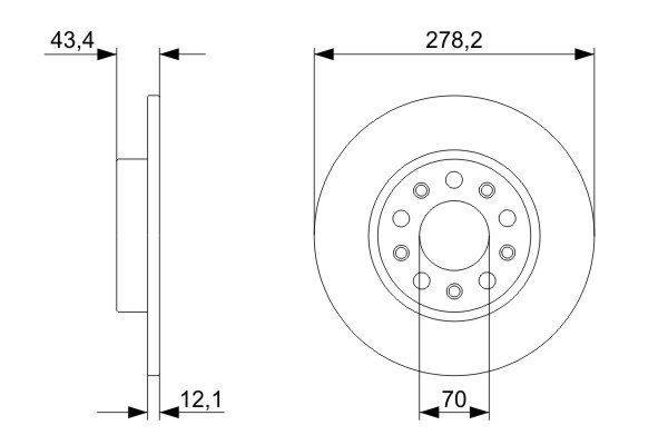 Alfa Romeo 159 2005-2012 Arası 2.2 JTS Bosch Marka Arka Fren Diski