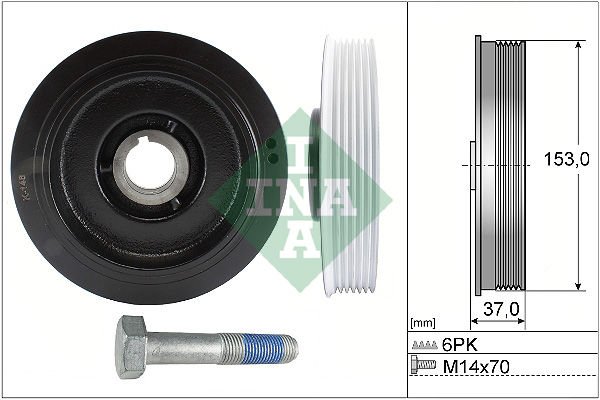 Peugeot 406 1995-2005 Arası 2.0 HDI 90, 2.0 HDI 110 INA Marka Krank Kasnağı