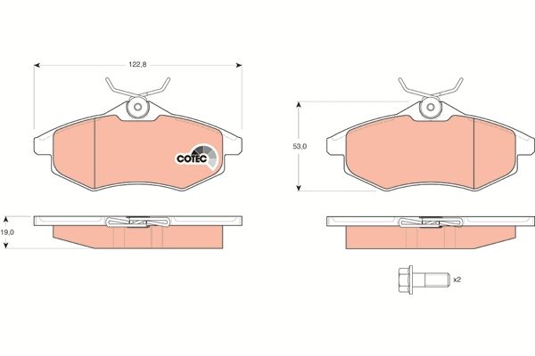 Citroen C3 2002-2006 Arası 1.4 i Bivalent TRW Marka Ön Balata