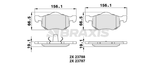 Ford Maverick 2001-2005 Arası 2.3 16V, 3.0 V6 24V, 2.0 16V Braxis Marka Balata