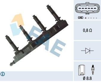 Opel Signum 2003-2008 Arası 2.2 direct FAE Marka Ateşleme Bobini