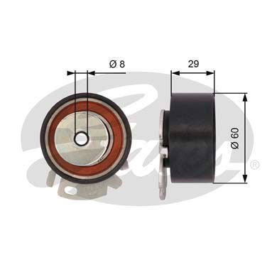 Fiat Brava 1995-2003 Arası 1.6 16V Gates Marka Vantilatör Kayış Gergi Rulmanı