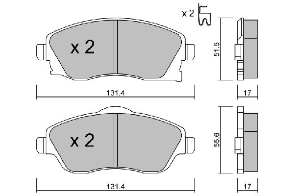 Opel Corsa 2000-2012 Arası 1.8, 1.7 DI 16V, 1.2 16V, 1.7 DTI, 1.7 DTI 16V Aisin Marka Ön Balata