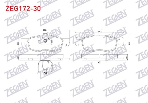 Doblo I On Fren Balata Takımı ZEG172-30