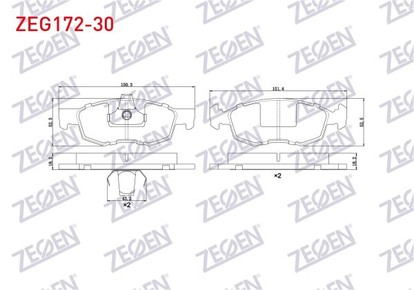 Doblo I On Fren Balata Takımı ZEG172-30