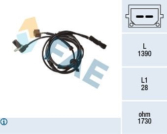 Audi A4 2000-2005 Arası 1.8 T quattro FAE Marka Arka Abs Sensörü