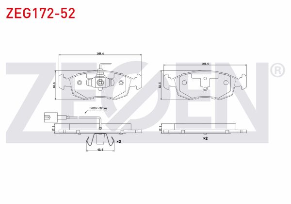 Grande Punto 1.4 T.jet Ön Balatası Zegen ZEG172-52