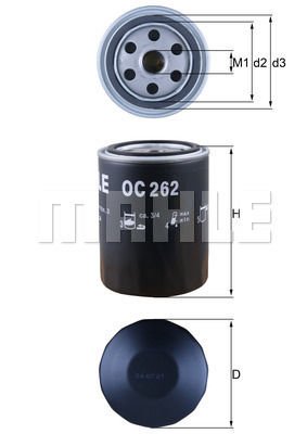 Volkswagen Transporter 1990-2004 Arası 1.9 TD Mahle Marka Yağ Filtresi