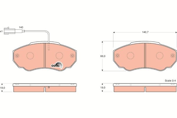 Citroen Jumper 1994-2002 Arası 2.5 D TRW Marka Ön Balata