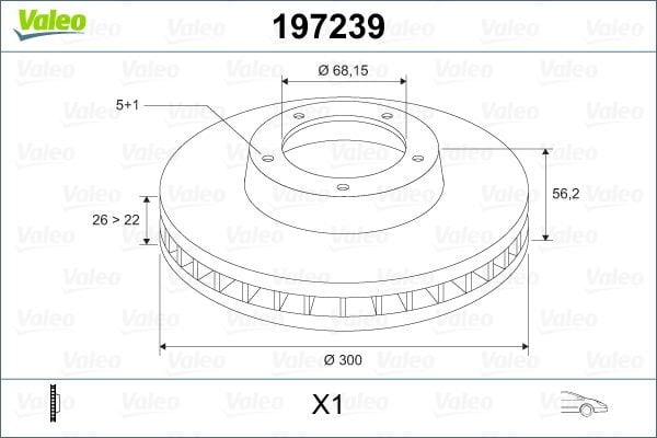 Volkswagen Transporter 1990-2004 Arası 2.5 Valeo Marka Ön Fren Diski