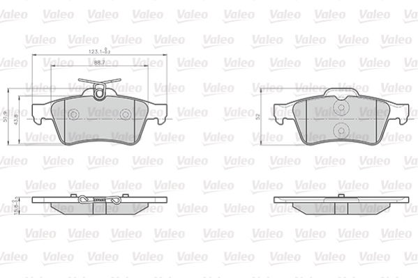 Ford Transit Connect 2002-2006 Arası 1.8 Di, 1.8 TDCi, 1.8 16V Valeo Marka Arka Balata