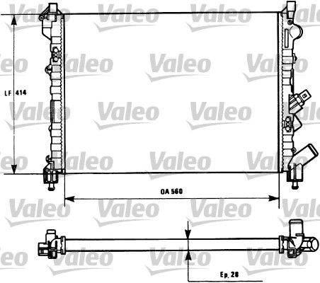 Renault Laguna 1993-2002 Arası 2.0 16V, 1.8, 1.6 16V, 1.8 16V, 2.0 Valeo Marka Su Radyatörü