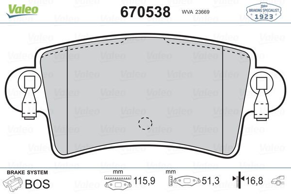 Opel Movano 1998-2003 Arası 2.8 DTI Valeo Marka Arka Balata