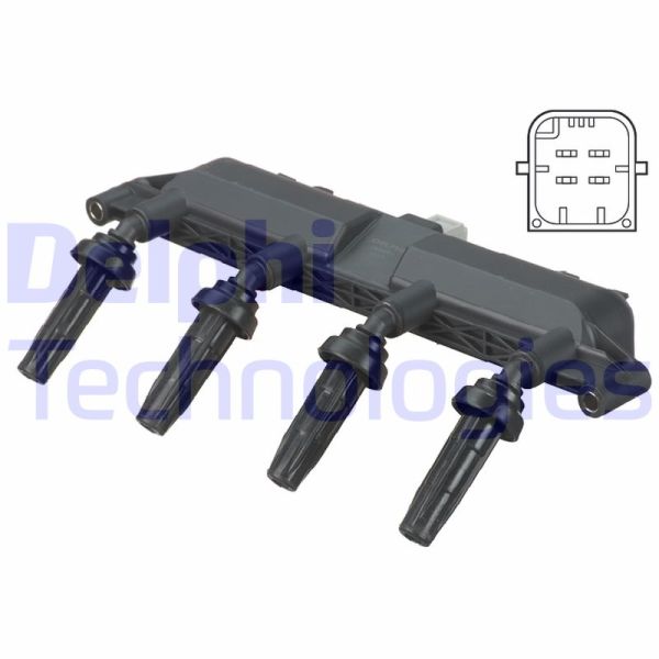 Peugeot 306 1993-2003 Arası 1.4, 1.4 SL Delphi Marka Ateşleme Bobini