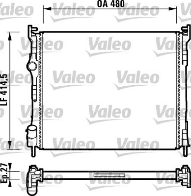 Renault Clio Symbol 1998-2002 Arası 1.5 dCi Valeo Marka Su Radyatörü
