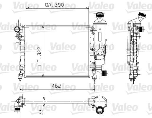 Peugeot 106 1991-1996 Arası 1.0, 1.1 Valeo Marka Su Radyatörü